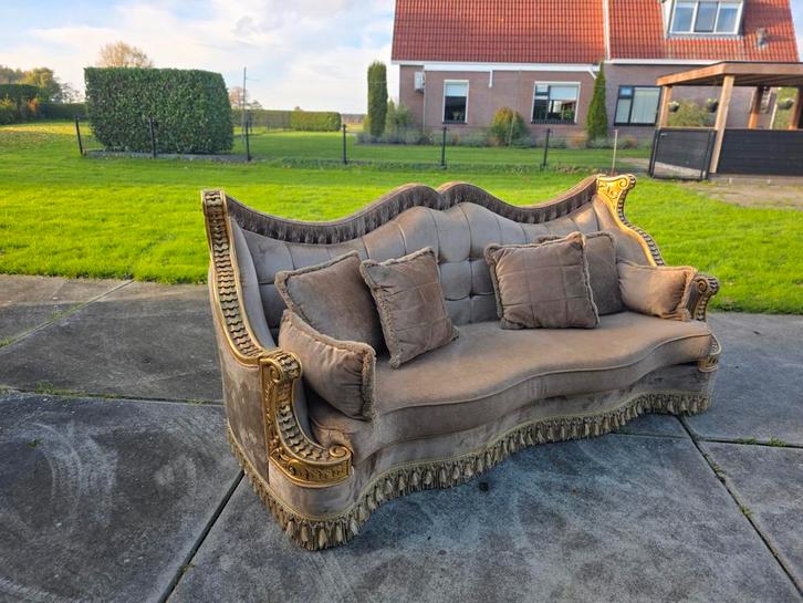 Bank & Eetstoelen Set - Klassiek Design, Huis en Inrichting, Banken | Bankstellen, Gebruikt, Rechte bank, Driepersoons, 200 tot 250 cm