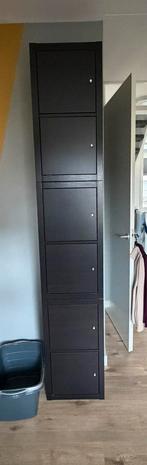 3x Ikea Kallax met deurtjes, zwart bruin, Huis en Inrichting, Ophalen of Verzenden, Zo goed als nieuw