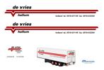 Vrachtauto decal 1:50 De Vries transport Hallum, Hobby en Vrije tijd, Modelauto's | 1:50, Verzenden, Nieuw, Bus of Vrachtwagen
