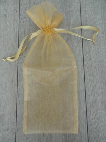 Geel/Goudkleurig Organza Zakje 15x37,5 CM >Snelle Verzending beschikbaar voor biedingen
