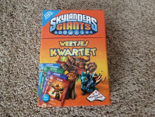 NIEUW SKYLANDERS weetjes kwartet vanaf 6 jaar, Hobby en Vrije tijd, Gezelschapsspellen | Kaartspellen, Nieuw, Een of twee spelers