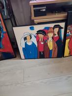 Schilderij van vier figuren, Ophalen of Verzenden