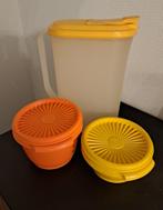 Tupperware vintage schenkkan en opbergbakjes (geel/oranje), Huis en Inrichting, Keuken | Tupperware, Ophalen of Verzenden, Zo goed als nieuw