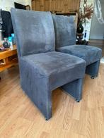 Grijze Stoffen Eetkamerstoelen - Set van 2, Huis en Inrichting, Fauteuils, Gebruikt, Minder dan 75 cm, Ophalen of Verzenden, 50 tot 75 cm