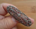 zilveren art deco broche met markasiet steentjes [359], Sieraden, Tassen en Uiterlijk, Antieke sieraden, Verzenden, Zilver, Broche