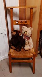 Brocante bidstoeltje, kerkstoel, kinderstoeltje, stoel, deco, Antiek en Kunst, Antiek | Meubels | Stoelen en Banken, Ophalen
