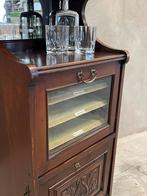 Engelse LP kast, mahonie ca. 1890, platenkast, Ophalen