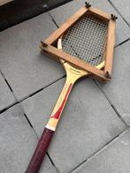 Vintage Dunlop Court Star tennis racket. Incl. Houten frame, Ophalen of Verzenden, Gebruikt, Racket, Dunlop