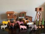 Vintage western houten dorpje met dieren, Ophalen of Verzenden, Zo goed als nieuw