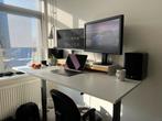 Bureau zit/sta, wit/antraciet, 160x80 cm, Huis en Inrichting, Bureaus, Ophalen, Zo goed als nieuw