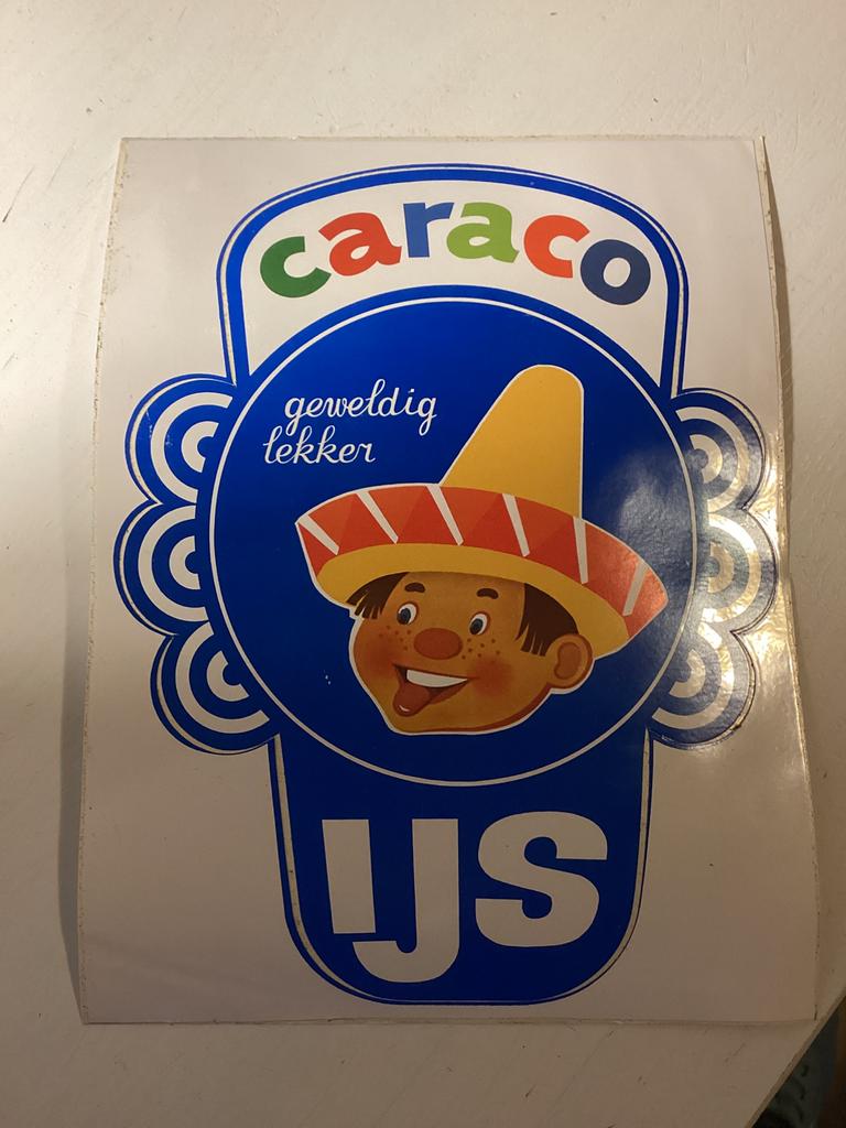 Sticker Caraco ijs, Verzenden, Zo goed als nieuw, Merk