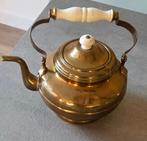 Vintage messing waterkoker met porseleinen handvat, Antiek en Kunst, Ophalen, Brons