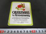 sticker Rotterdam CIEREMANS 's-Gravenweg Tuinmaterialen, Ophalen, Zo goed als nieuw, Bedrijf of Vereniging