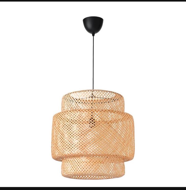Ikea Sinnerlig Plafondlamp 50cm - Bamboe, Huis en Inrichting, Lampen | Hanglampen, Zo goed als nieuw, 50 tot 75 cm, Hout, Ophalen of Verzenden