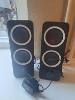 Logitech Z200 Stereo Speakers (2 setjes), Gebruikt, Minder dan 60 watt, Front, Rear of Stereo speakers, Ophalen