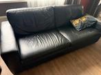 Moderne lederen bank 2,5 zits, Ophalen, Driepersoons, Zo goed als nieuw, Rechte bank