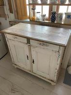 Mooie brocante houten kast, Antiek en Kunst, Curiosa en Brocante, Ophalen