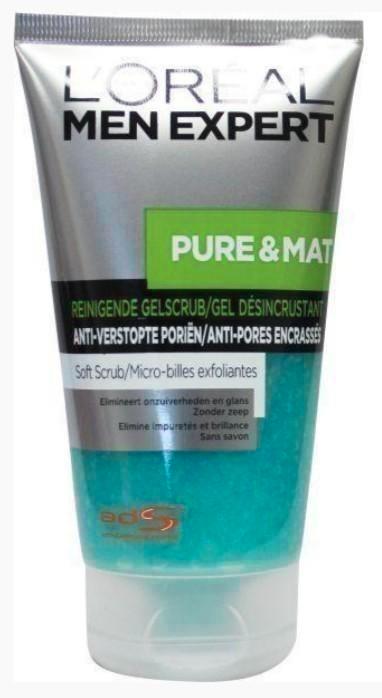 L'Oréal Paris Men Expert Peeling Pure & Mat Gel 150ml, Sieraden, Tassen en Uiterlijk, Uiterlijk | Gezichtsverzorging, Nieuw, Reiniging