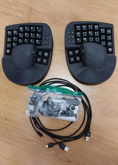 KeyMouse ergonomic keyboard & mouse combination, Computers en Software, Toetsenborden, Zo goed als nieuw, Ergonomisch, Toetsenbord en muis-set