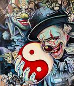 Alex L- Joker- Handgeschilderd(100%)- Origineel, Antiek en Kunst, Kunst | Schilderijen | Modern, Ophalen of Verzenden