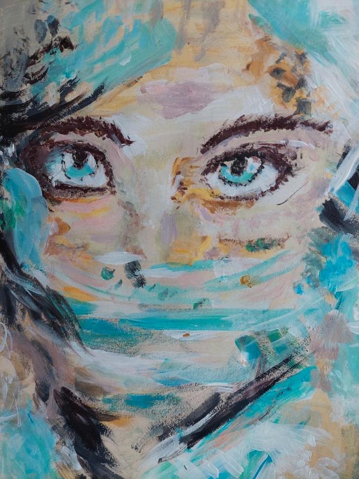 The Lady, Antiek en Kunst, Kunst | Schilderijen | Abstract, Ophalen of Verzenden