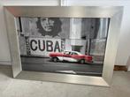 Cuba poster / foto inclusief zilveren lijst, Ophalen, Zo goed als nieuw, 100 tot 125 cm, 75 cm of meer