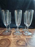 Zes kristallen champagneglazen - In zeer goede staat, Glas of Glazen, Ophalen of Verzenden, Effen, Glas