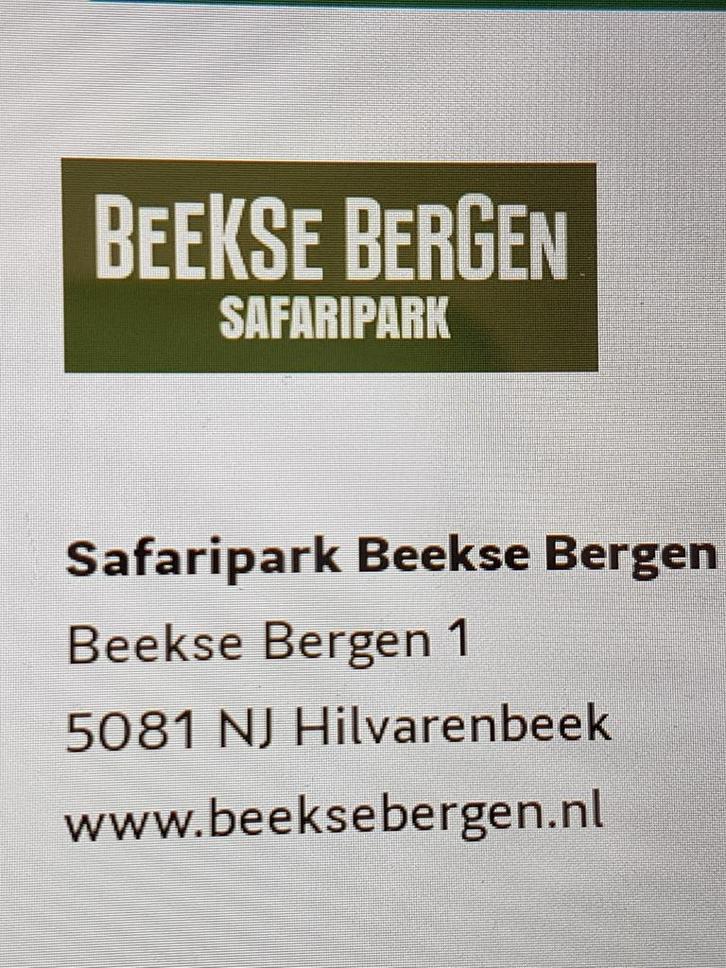 safaripark beekse bergen 4 e-tickets te koop, Tickets en Kaartjes, Recreatie | Dierentuinen, Drie personen of meer, Ticket of Toegangskaart