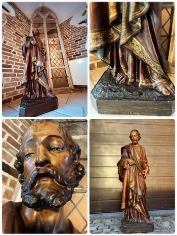 Prachtig XL antiek Kerkbeeld / Heiligenbeeld ! beschikbaar voor biedingen