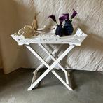 Butlertray - 63 x 45cm – white wash - handgemaakt- TTM Wonen, Huis en Inrichting, Woonaccessoires | Dienbladen, TTM Wonen, TTM Wonen
