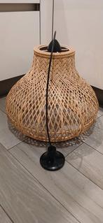 Riet rotan hanglamp, Ophalen, Rond, Zo goed als nieuw, Bruin