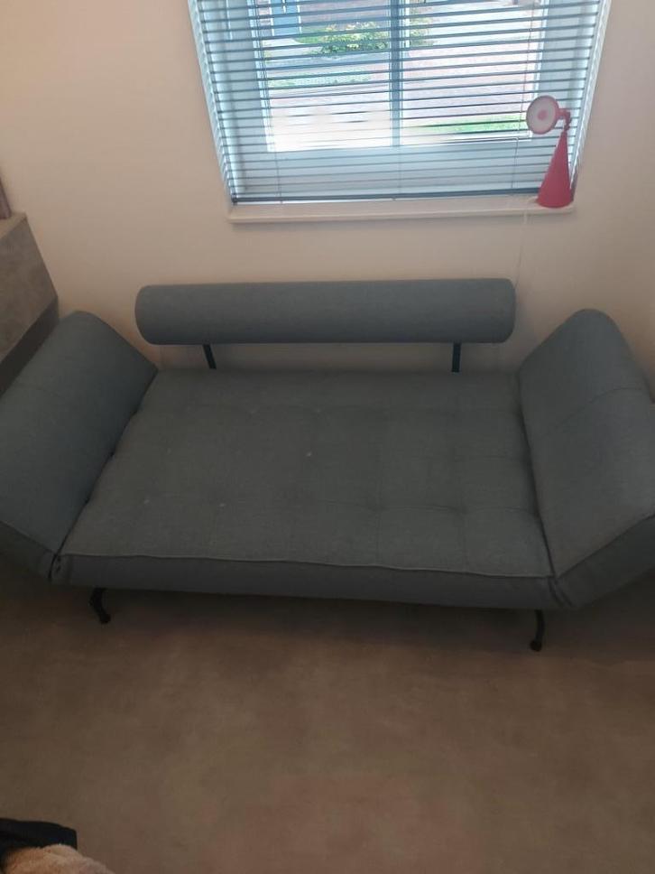 Te Koop mooie SLAAPBANK, Huis en Inrichting, Banken | Bankstellen, Zo goed als nieuw, Rechte bank, Eenpersoons, Minder dan 150 cm