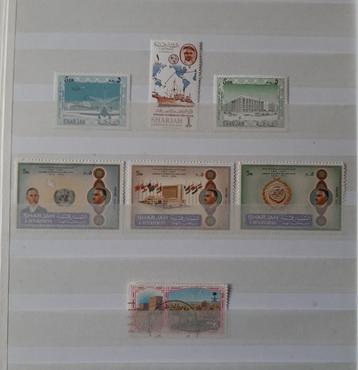 2 kaarten Oude Postzegels Sharjah Nr. 2 beschikbaar voor biedingen