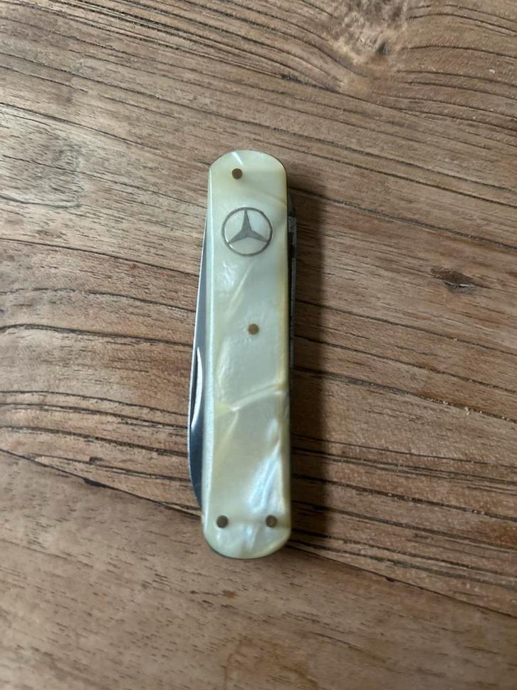 Vintage Mercedes Benz Zakmes Parelmoer van Solingen, Antiek en Kunst, Antiek | Bestek, Ophalen of Verzenden