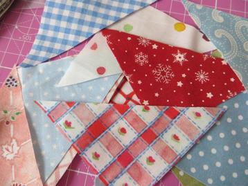 stof/patchwork/quilts/katoen/driehoek/charmquilt beschikbaar voor biedingen