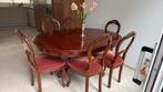 Mahonie eetkamer set, met 6 stoelen, Antiek en Kunst, Antiek | Meubels | Tafels, Ophalen