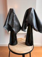 2 Kunstzinnige Kandelaars met Loden Kap, Antiek en Kunst, Kunst | Designobjecten, Ophalen