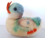 Steiff eend jaren 60 zonder knopf met geluid vintage kerst, Ophalen of Verzenden, Gebruikt, Stoffen beer, Steiff