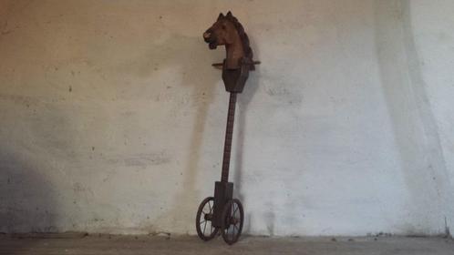 Antiek Frans Houten Stokpaard / Oud Speelgoed Paard Pony, Antiek en Kunst, Antiek | Speelgoed, Ophalen of Verzenden