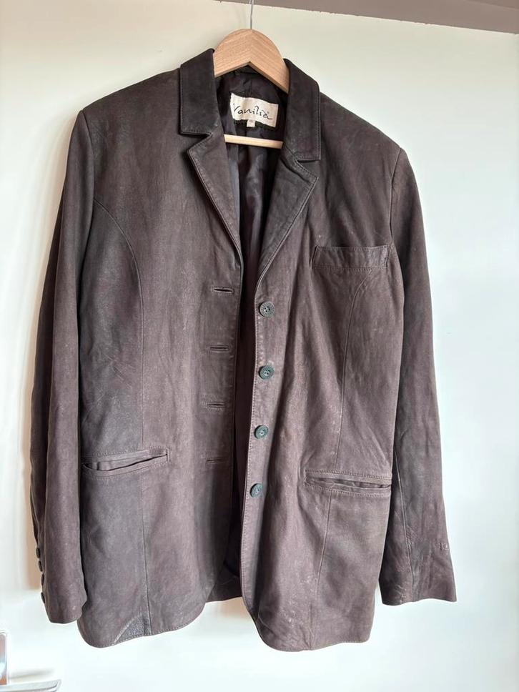 Leren kolbert van Vanilia mt xl bruin, Kleding | Dames, Jassen | Winter, Gedragen, Maat 46/48 (XL) of groter, Bruin, Ophalen of Verzenden