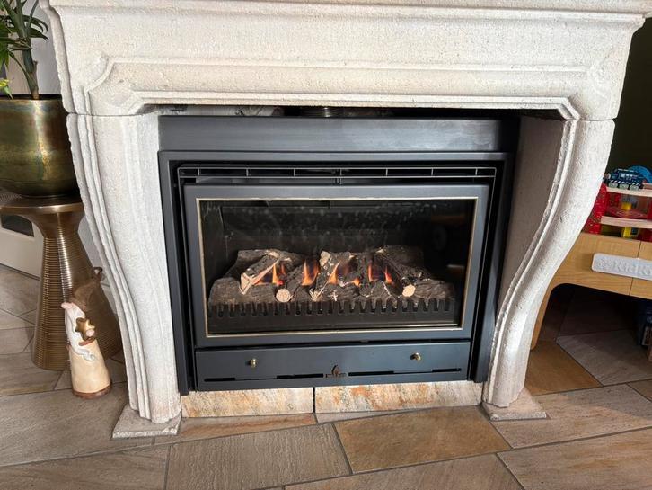 Barbas gashaard met natuursteen schouw, Huis en Inrichting, Haarden, Zo goed als nieuw, Gashaard, Ophalen