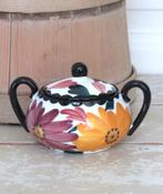 Suikerpot Majolica Schramberg “Herfstbloemen”, Ophalen of Verzenden