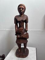 Houten beeld van Afrikaanse vrouw, Ophalen of Verzenden