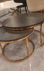 Set van 2 ovale salontafels, Huis en Inrichting, Tafels | Bijzettafels, Ophalen, Minder dan 45 cm, 55 tot 75 cm, Zo goed als nieuw