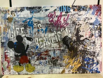 Canvas 100x150cm Mickey mouse beschikbaar voor biedingen