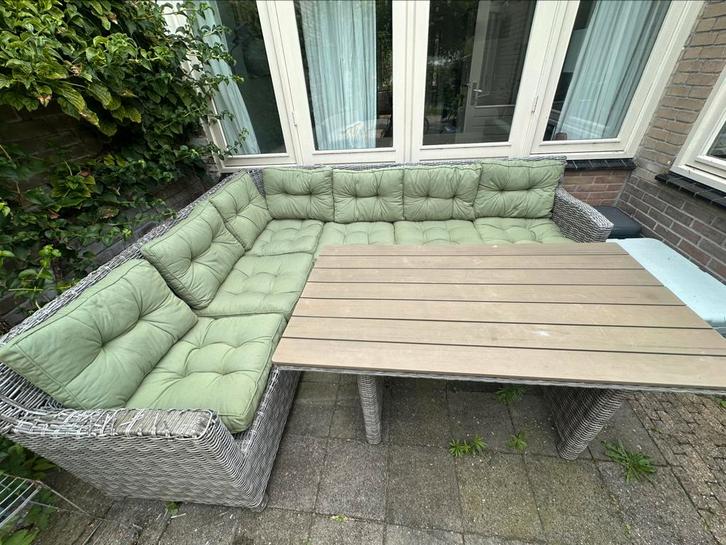 Ruime loungeset voor buiten, Tuin en Terras, Tuinsets en Loungesets, Zo goed als nieuw, Loungeset, Wicker, 6 zitplaatsen, Bank