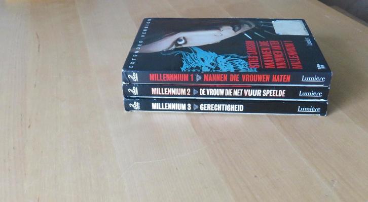DVD Millennium Trilogie (3 delen) Stieg Larsson - Extended, Cd's en Dvd's, Dvd's | Actie, Gebruikt, Actiethriller, Vanaf 16 jaar