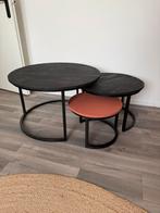 Salontafel set 3 stuks, Huis en Inrichting, Tafels | Salontafels, Ophalen, Gebruikt, Rond, Overige houtsoorten