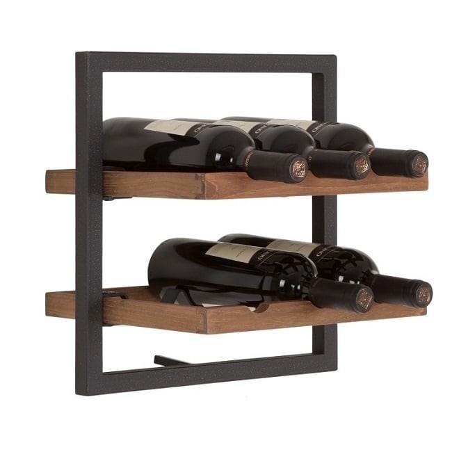 Dbodhi Shelfmate Winerack B Oak voor 6 flessen, Huis en Inrichting, Woonaccessoires | Wandplanken en Boekenplanken, Ophalen of Verzenden