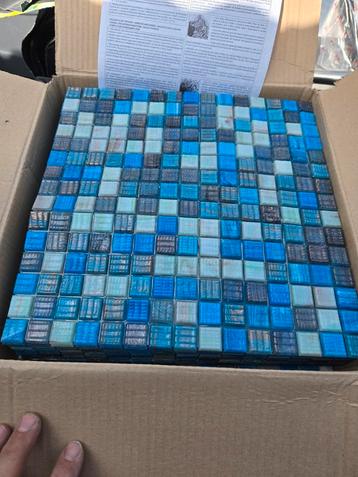 Glasmozaïek Tegels - Blauw/Groen/Bruin Mix beschikbaar voor biedingen